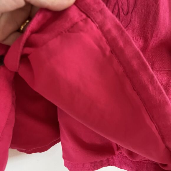 Mirasol Jean Jacket Women's Size Large Button Cotton Embroidered Magenta - Picture 5 of 8